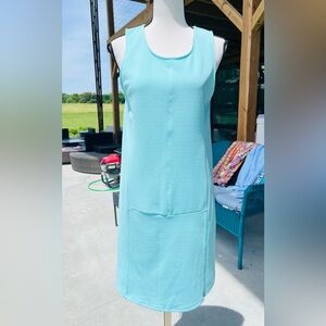 Everly Green Sheath Midi Dress Sleeveless Scoop Neck